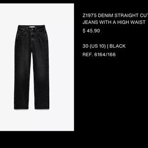 zara straight leg jeans